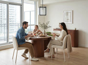 Transformer Table Eclipse dining table in a modern finish, shown expanded for seating
