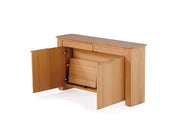 Transformer Table Nova sideboard buffet in a modern design with ample storage cabinets