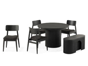 Transformer Table round dining set with expandable round table and matching dining chairs
