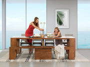 Transformer Table dining set with extendable dining table and matching chairs
