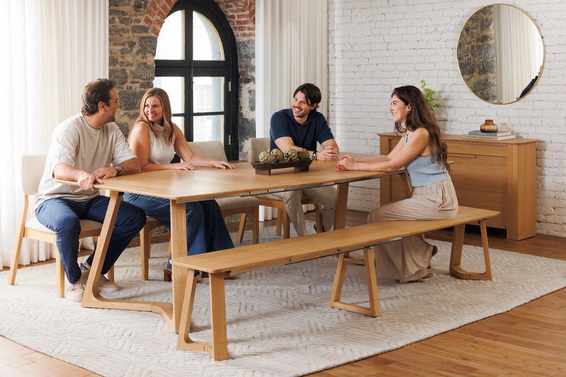 Transformer Table Nova dining set by Transformer Table, showcasing a modern extendable table with matching chairs