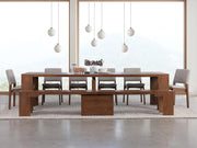 Transformer Table dining set with expandable dining table and matching chairs in a modern finish