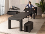 Transformer Table Transformer Dining Set with expandable dining table and matching benches