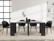 Transformer Table dining table shown in its compact form with a modern wood finish