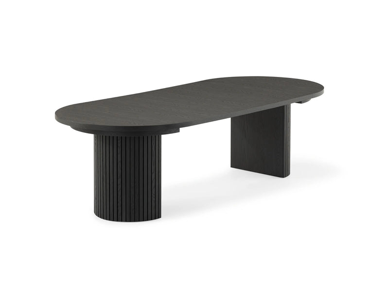 Transformer Table round dining table with expandable design and wood finish