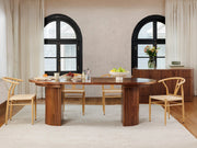 Transformer Table round dining table in a modern wood finish