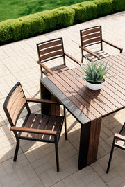 Transformer Table outdoor dining table by Transformer Table, shown in an outdoor setting