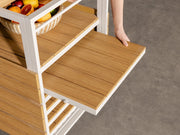Transformer Table outdoor bar cart with durable frame, wheels, and serving surface for patio entertaining