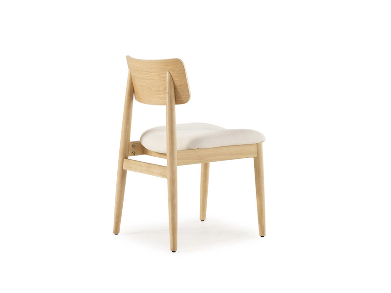 Transformer Table round dining chair in a modern design, shown from the side