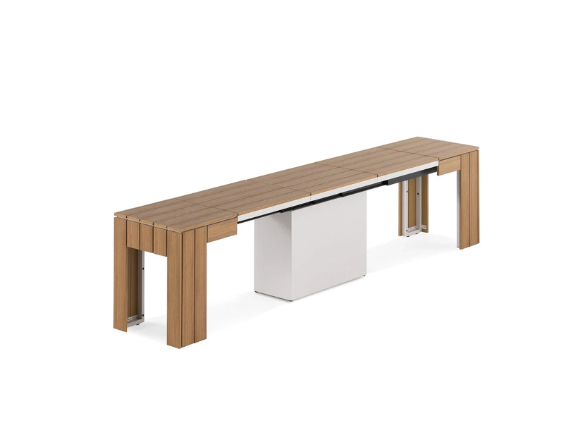 Transformer Table outdoor bench in a sleek, modern design for patio seating