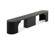 Transformer Table round bench in a modern design, shown from the side angle