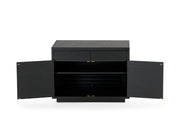 Transformer Table sideboard buffet in a modern wood finish with spacious storage cabinets