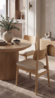 Transformer Table round dining set with expandable round table and matching dining chairs