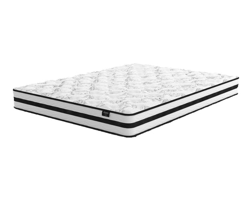 Ashley Furniture 8-inch chime innerspring mattress set with plush fabric cover and supportive innerspring construction.