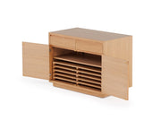 Transformer Table Transformer Sideboard buffet in a modern design, shown closed with spacious cabinet storage