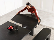 Transformer Table round dining table in a modern wood finish