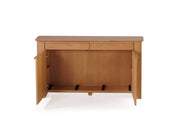 Transformer Table Nova sideboard buffet in a modern wood finish with sleek storage cabinets